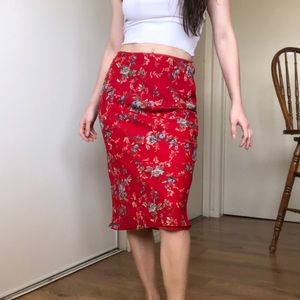 90s red skirt